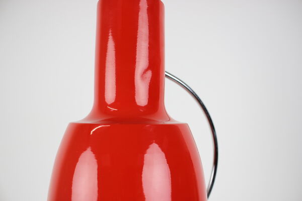 Lampe De Table Rouge Du milieu Du Siècle Conçue Par Josef H?rka Pour napako, Années 1970.