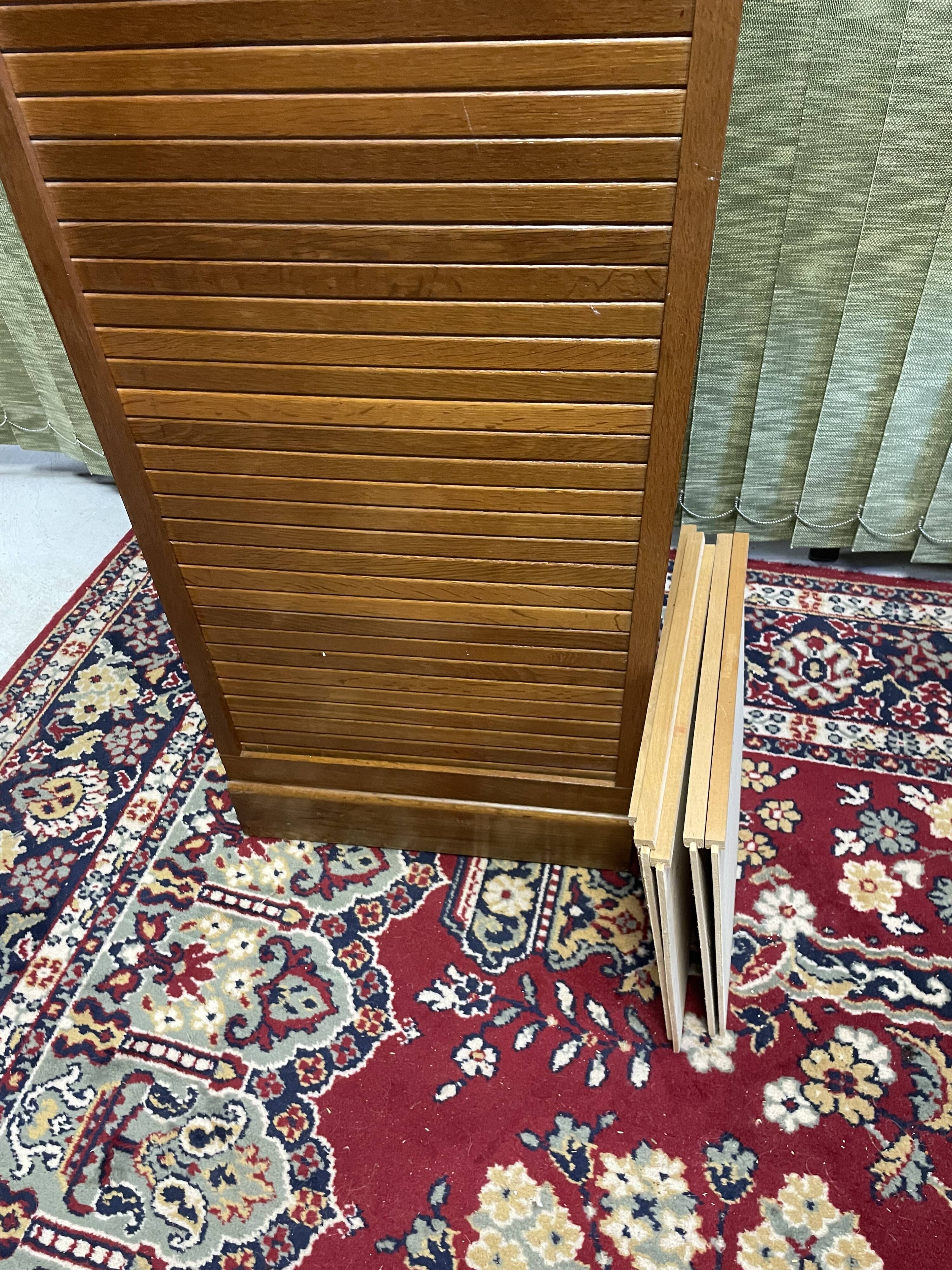 Curtained filing cabinet, 40s-50s