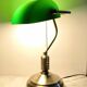 Bank lamp in opal green color años 80
