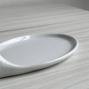 Avignon white porcelain dish in the shape of a goat.