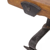 Brutalist solid elm coffee table, 1950