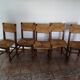 Set of 5 straw chairs