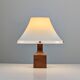 Danish teak table lamp with flared methacrylate shade 1960s