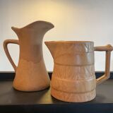 Vintage stoneware jug duo