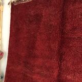 Moroccan Berber carpet Beni Ouarain uni bordeaux 2,98x2.29m