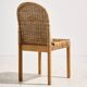 Oak and rattan chair, set of 4