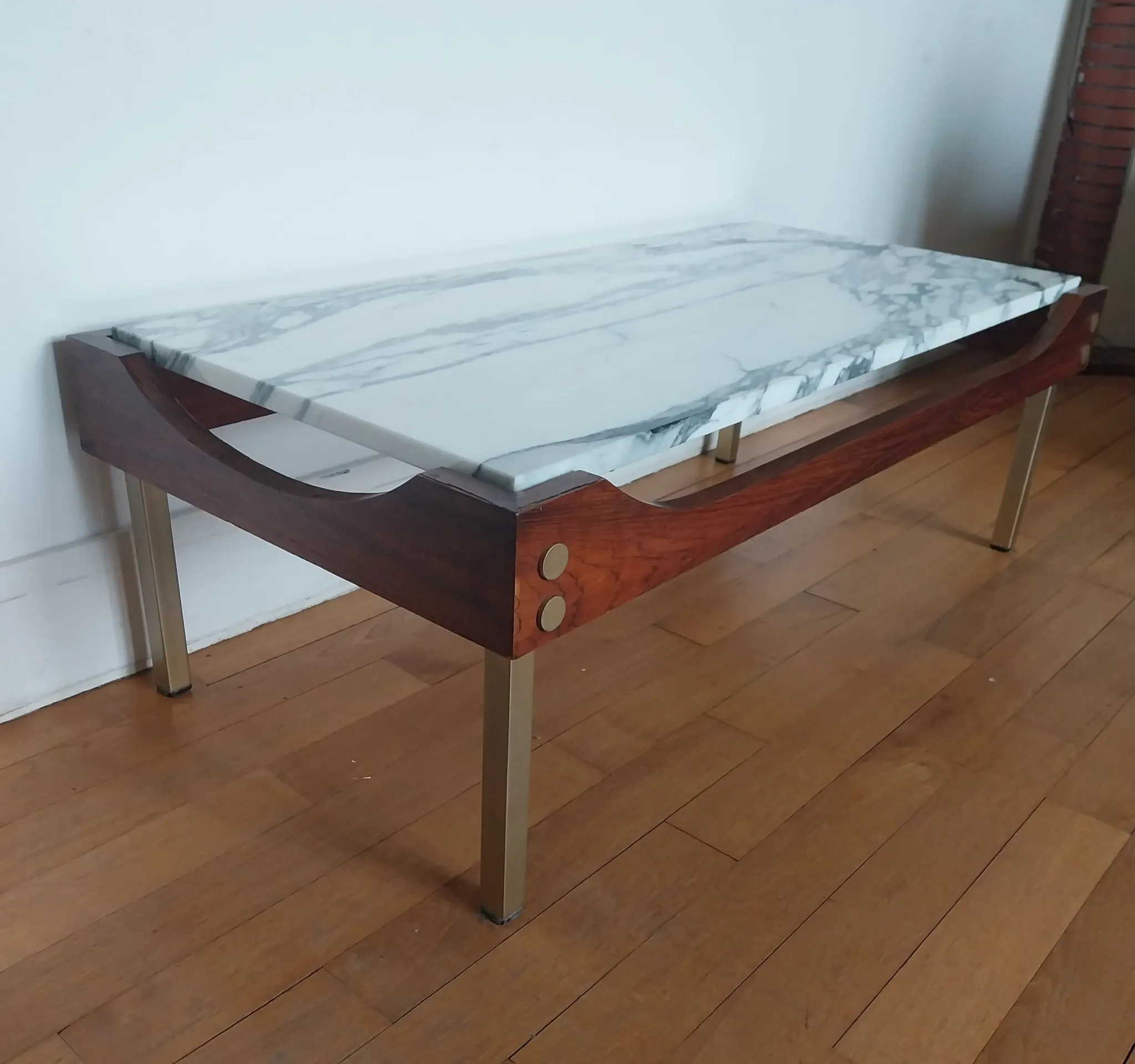 rosewood marble coffee table