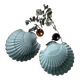 Shell-shaped porcelain dishes.