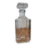 Crystal glass whiskey decanter