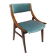 Renovated GFM 57 chair, Skoczek, designed by J. Kędziorek, navy blue