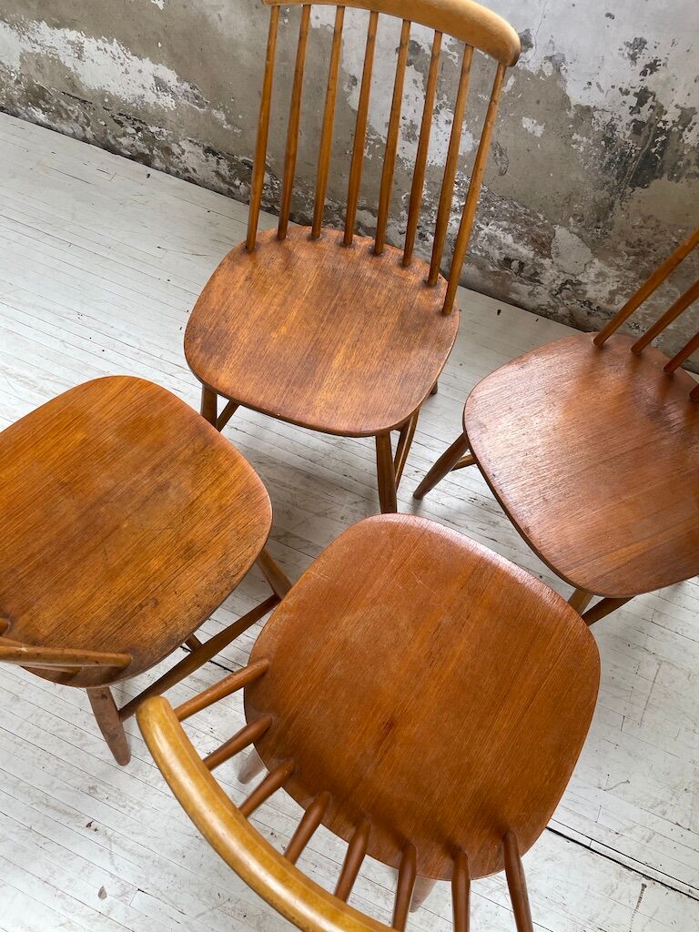 4 Scandinavian chairs Sweden Stolfabrik