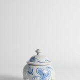 Swedish Grace French Blue Floral Decor Bonbonniere by Allan Eberling, Bo Fajans