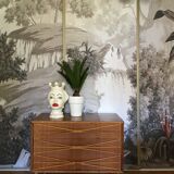 Rattan chest of drawers of the years 50