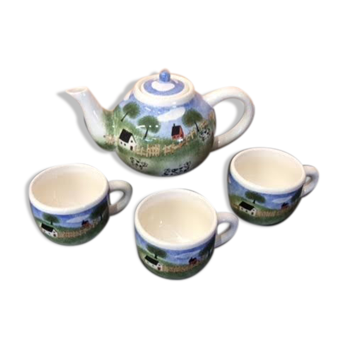 Teapot with 3 cups