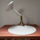 Vintage white opaline wall light