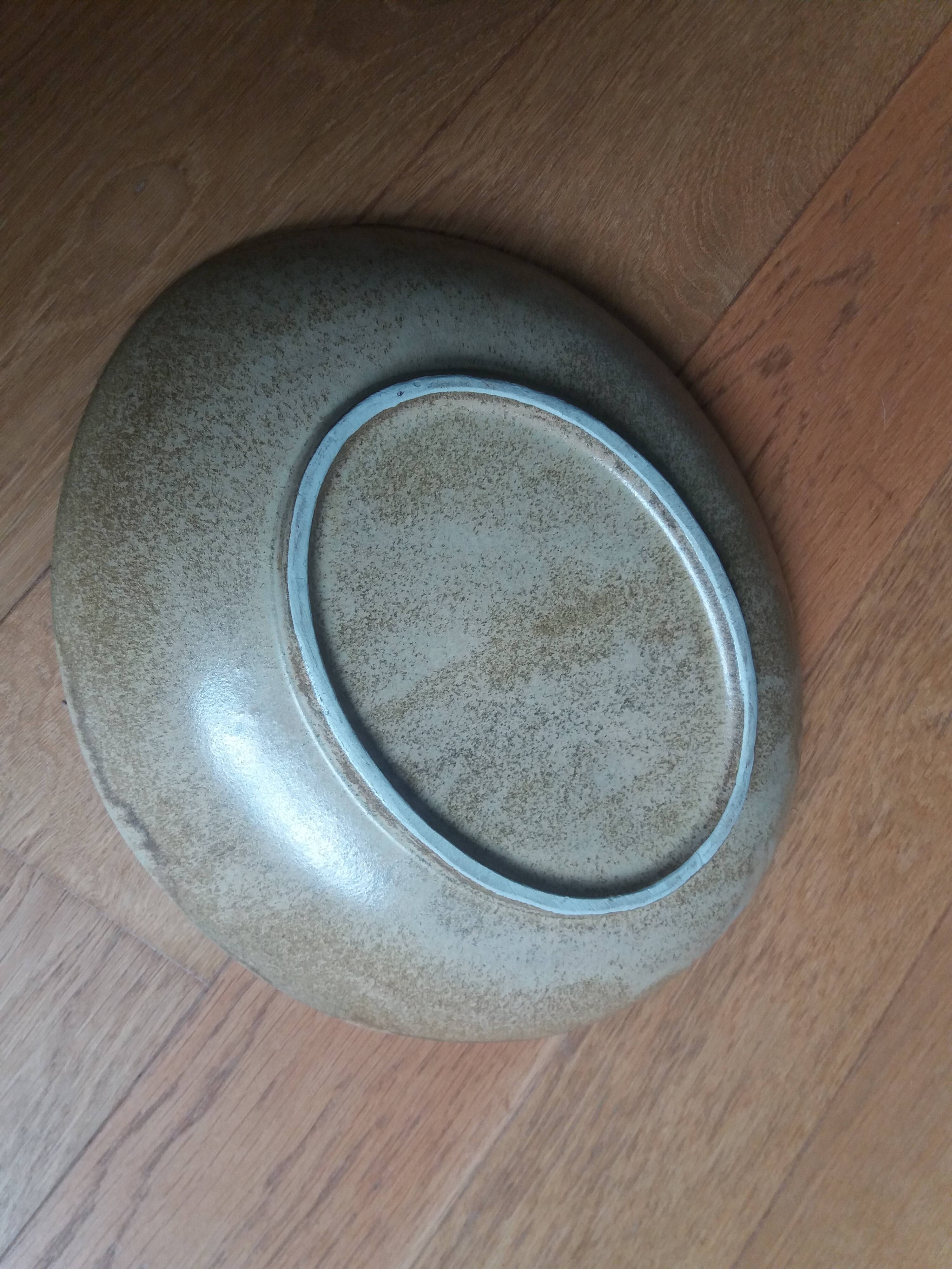 Stoneware salad bowl 35x30 cm