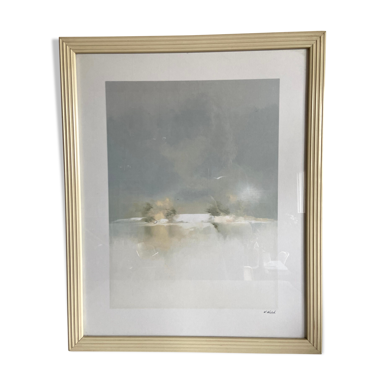 Printing on canvas under glass