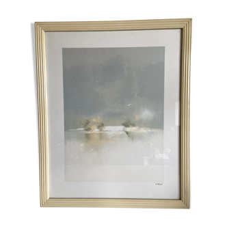 Printing on canvas under glass