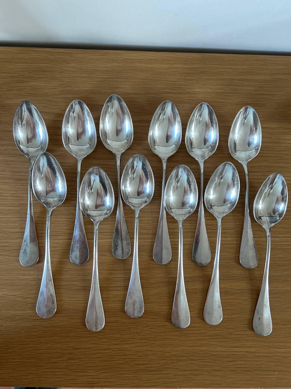 Silver-plated metal tablespoon