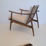 Scandinavian style armchair in solid wood – 1950s/60s