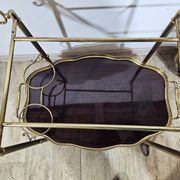 Luxurious bar cart, Maison Jansen, Hollywood Regency, France, 1950s/70s.