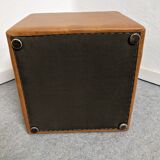 Vintage leather ottoman