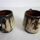 Set of 6 stoneware mugs signed Losson, Belgium, vintage