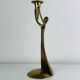 Sculptural brass candle holder, vintage