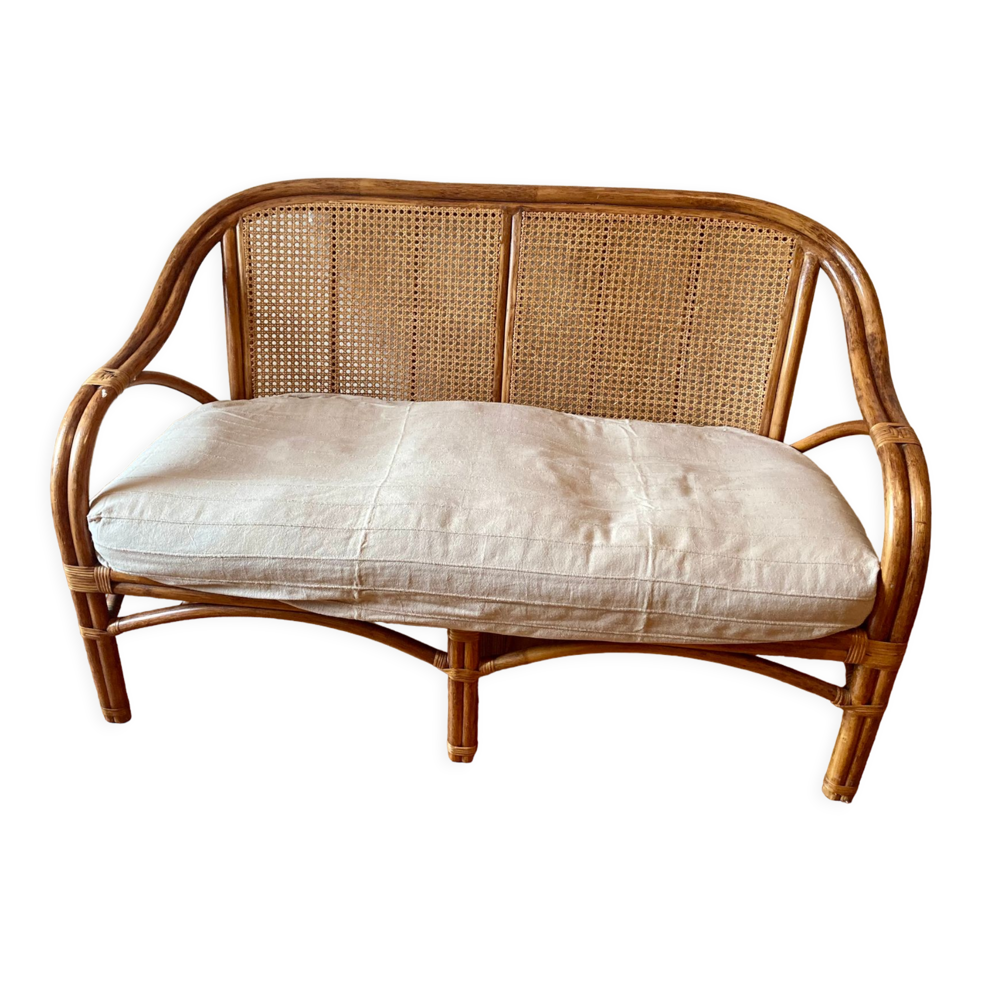 Rattan bench and canning