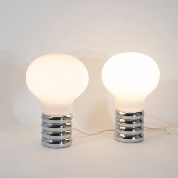 Pair of Bulb lamps from Ingo Maurer, Murano