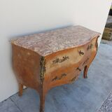 Louis XV chest of drawers in rosewood marquetry