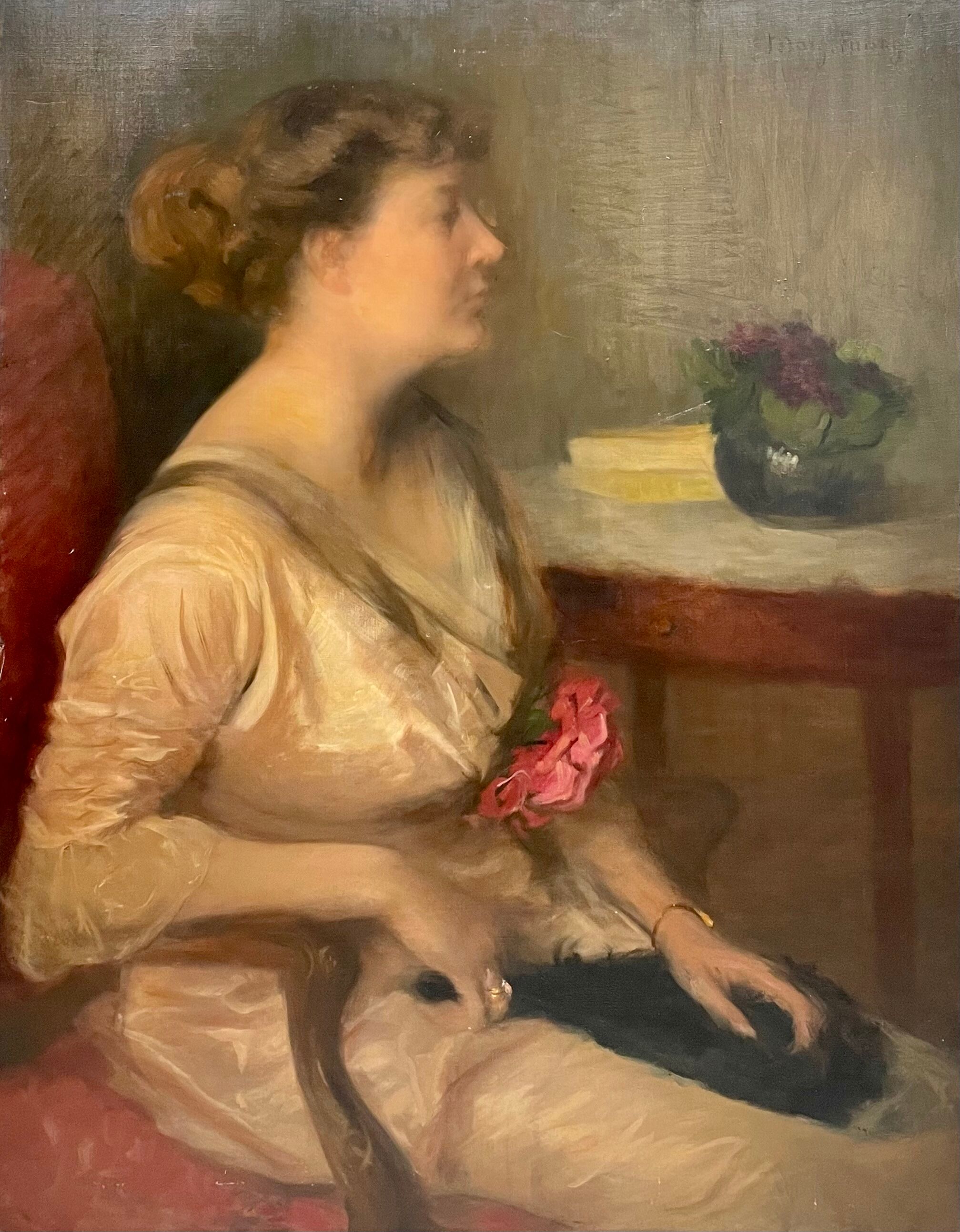 Portrait of a seated woman