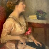 Portrait of a seated woman