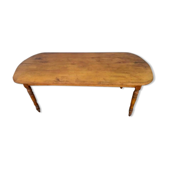 Ancienne table bistrot en bois massif