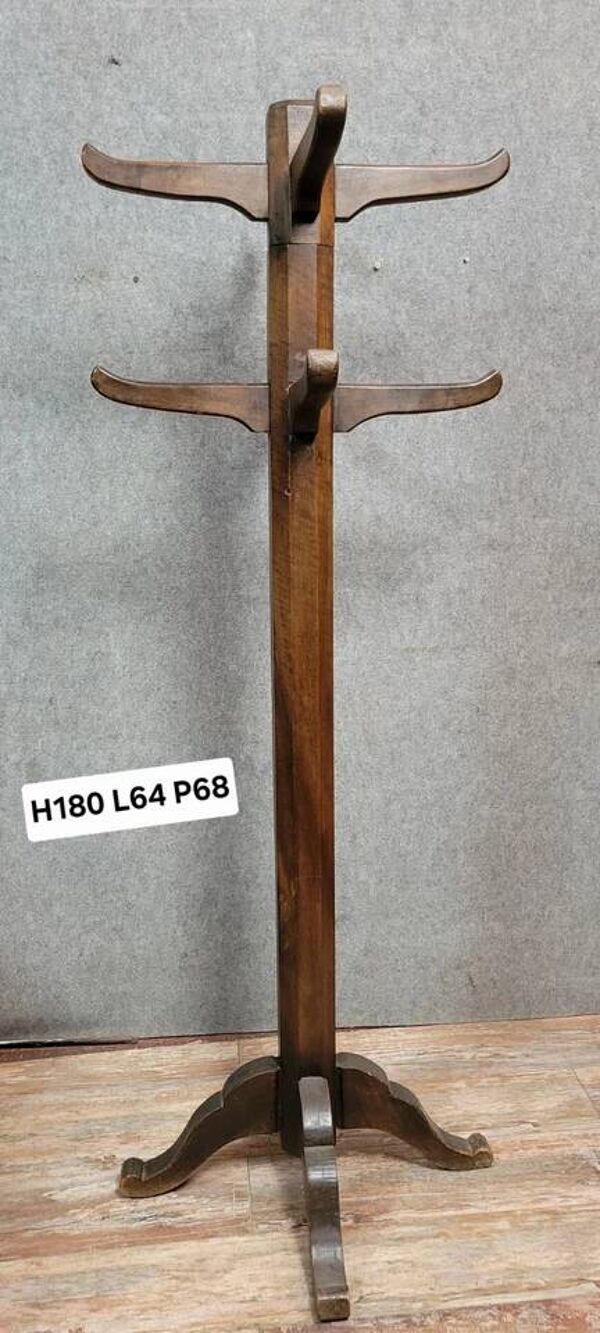 Porte manteaux perroquet design Français en bois massif des années 50