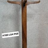 French design parrot coat rack in solid wood from the 1950s.