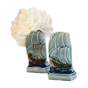 Pair of soliflores boats in dabr Sarreguemines ESDEVE