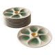 Set of 9 vintage oyster plates Salins France