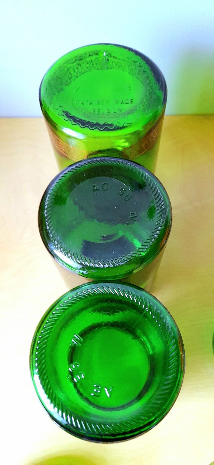Lot de 3 bocaux d apothicaires 60s