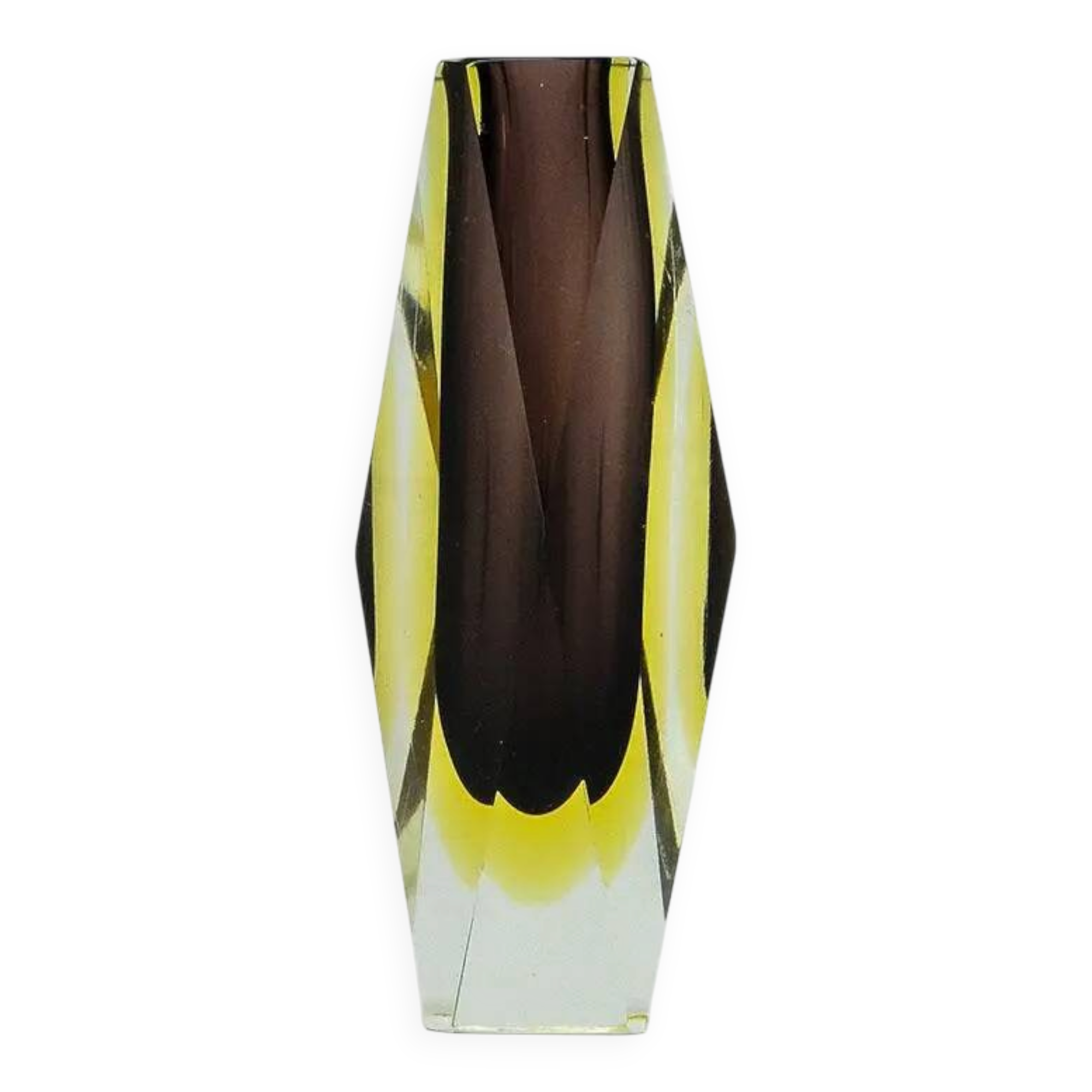 Sommerso vase, mid-century modern, glass, Italy, 1950s