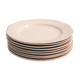 Set of 9 pink plates by Boch la Louvière