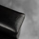 Mid-century Danish black leather swivel chair by Georg Thams, 1960s.