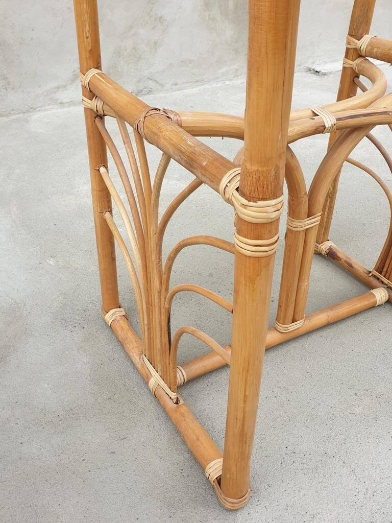 Bamboo chairs, Italy, 1960s, set of 3