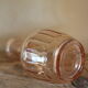 Vase soliflore old glass rosaline neck round belly