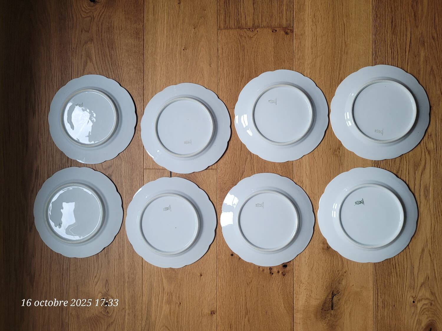 8 antique dinner plates