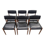 Set of 6 Scandinavian chairs by Zetel Behaagt, 1970s