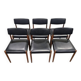 Set of 6 Scandinavian chairs by Zetel Behaagt, 1970s