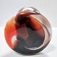 White, Orange and Brown Murano Glass Vase by Carlo Moretti, Italy