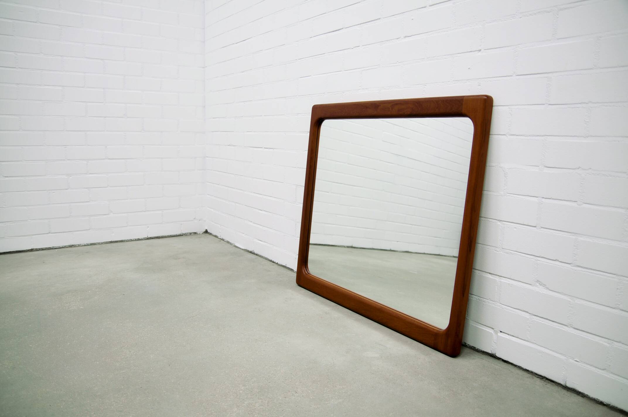 Danish solid teak mirror 60's