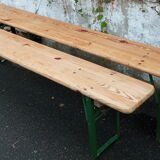 Pair of vintage community folding benches